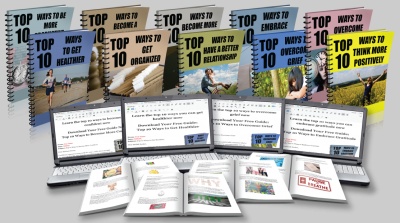 Self-Improvement Top 10 List Magnet Package including 10 Lists, 10 Opt-In Pages and 10 Ecover Sets
