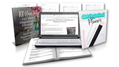 101 Ways to Get Organized Report, Planner, Opt-in Page and 2 Ecover Sets