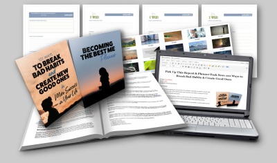 101 Ways to Break Bad Habits Report, Planner, Opt-in Page, 2 Ecover Sets and Graphics