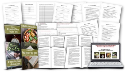Train Your Brain to Learn More and Be More Productive 4-Week Ecourse with 4 Reports, 4 Worksheets, 4 Checklists, 4 Ecover Sets, and Delivery Emails