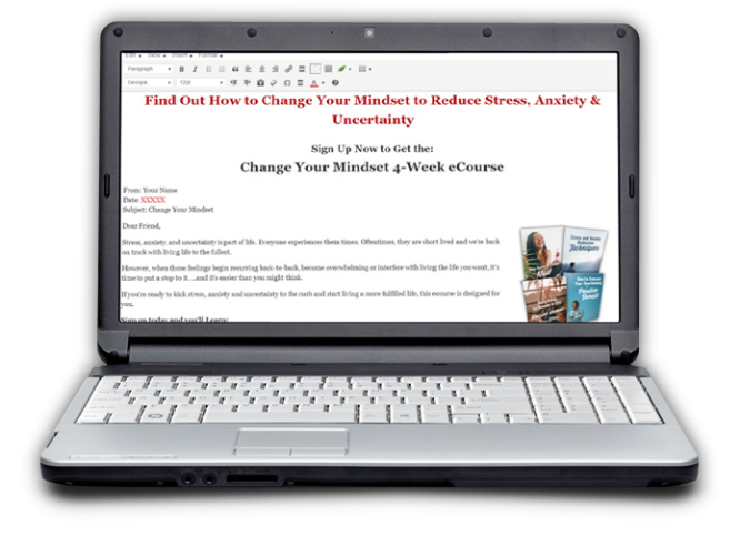 Change Your Mindset 4-Part eCourse opt-in page marketing image
