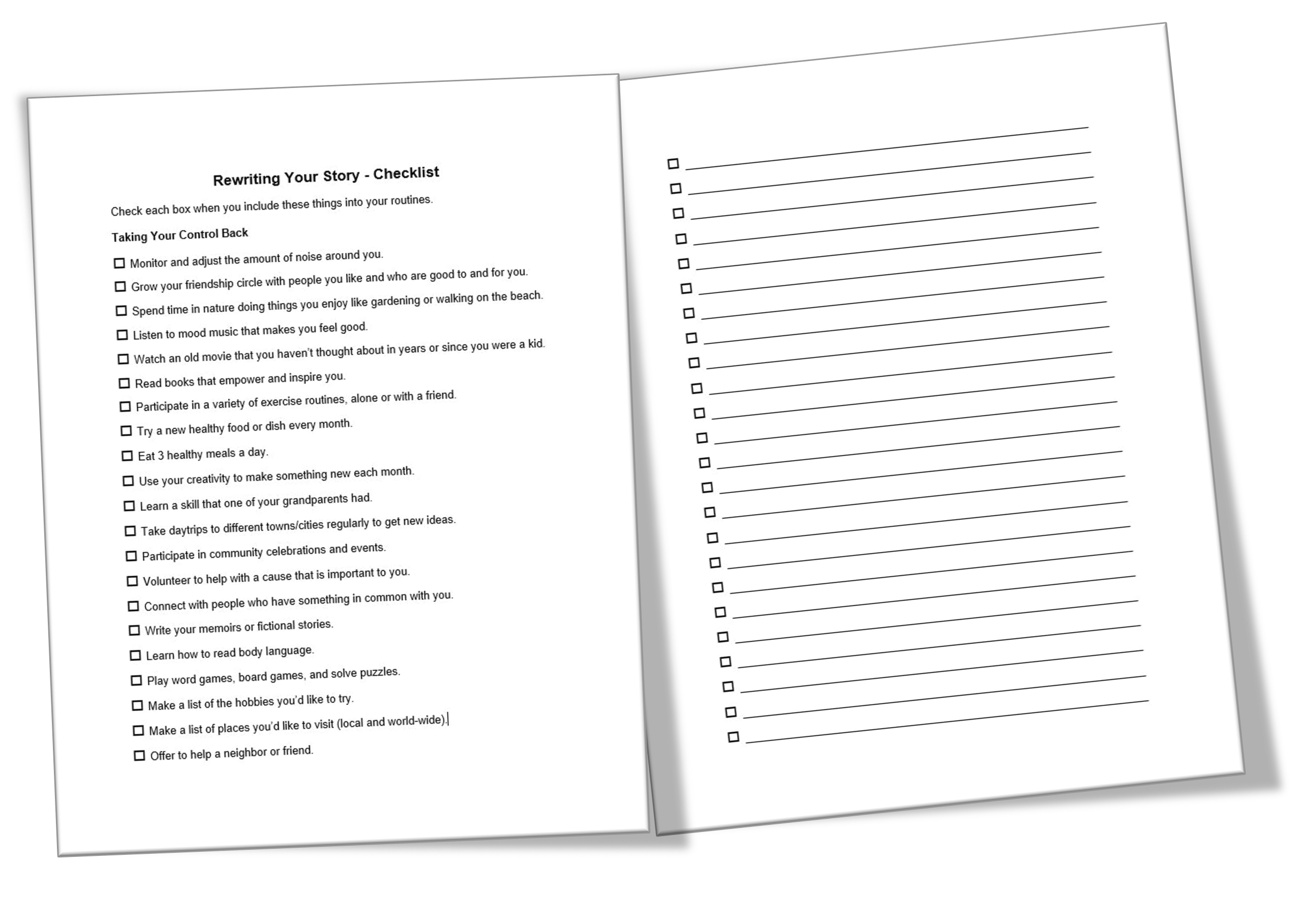 Rewriting Your Story PLR Checklist