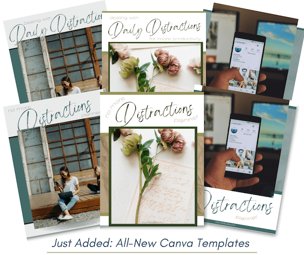 Dealing with Daily Distractions Canva Cover files