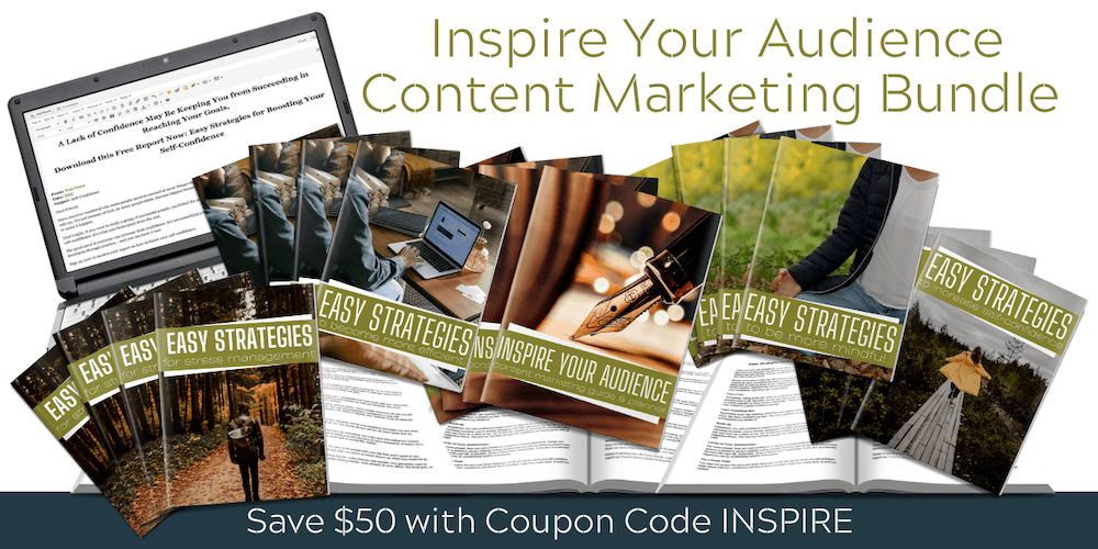 Inspire Your Audience 2023 Content Marketing Bundle marketing composite image