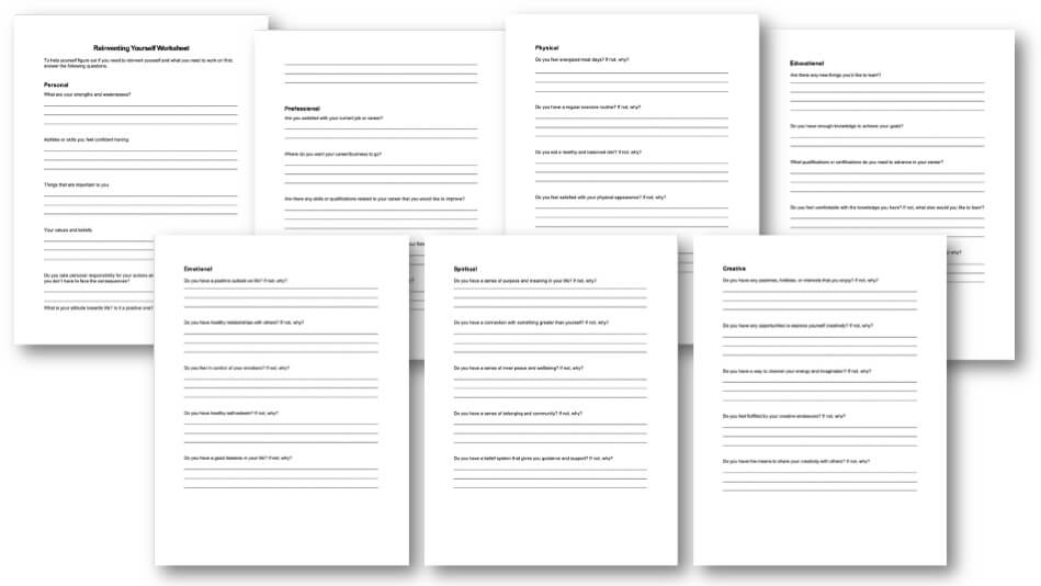 Reinventing Yourself - Lesson 1 - Worksheets