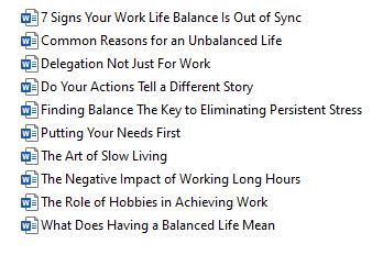 Achieve Work-Life Balance Blog Titles