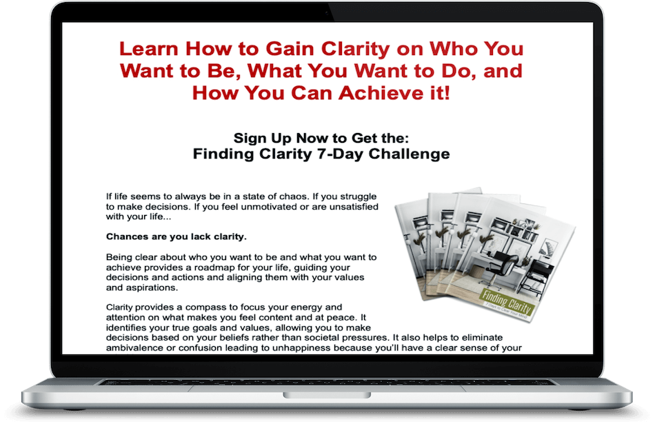 Finding Clarity optin page marketing image