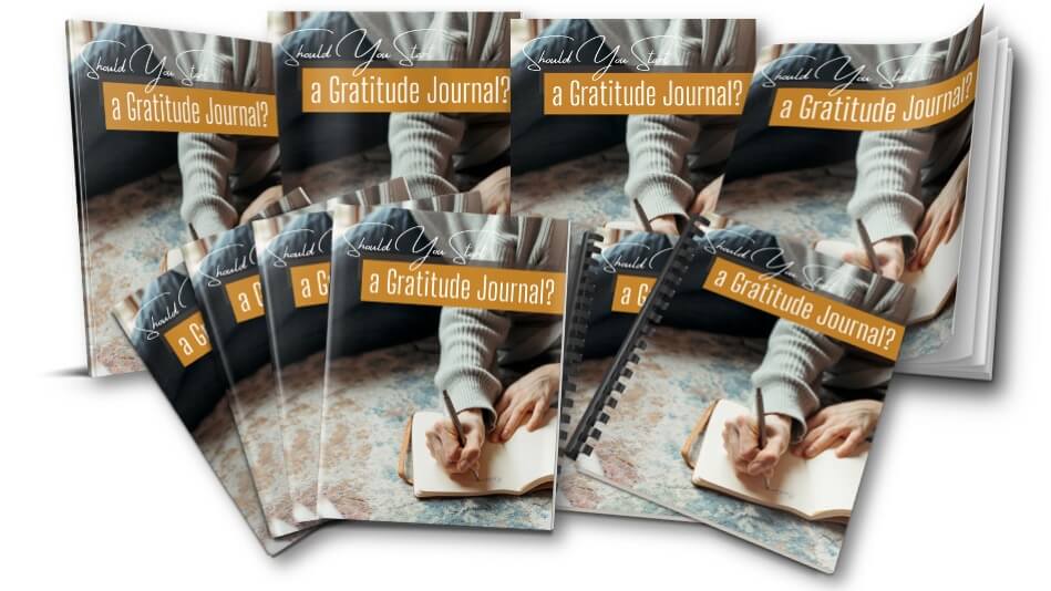 Gratitude Journal PLR short report - ecover designs v2 - marketing image