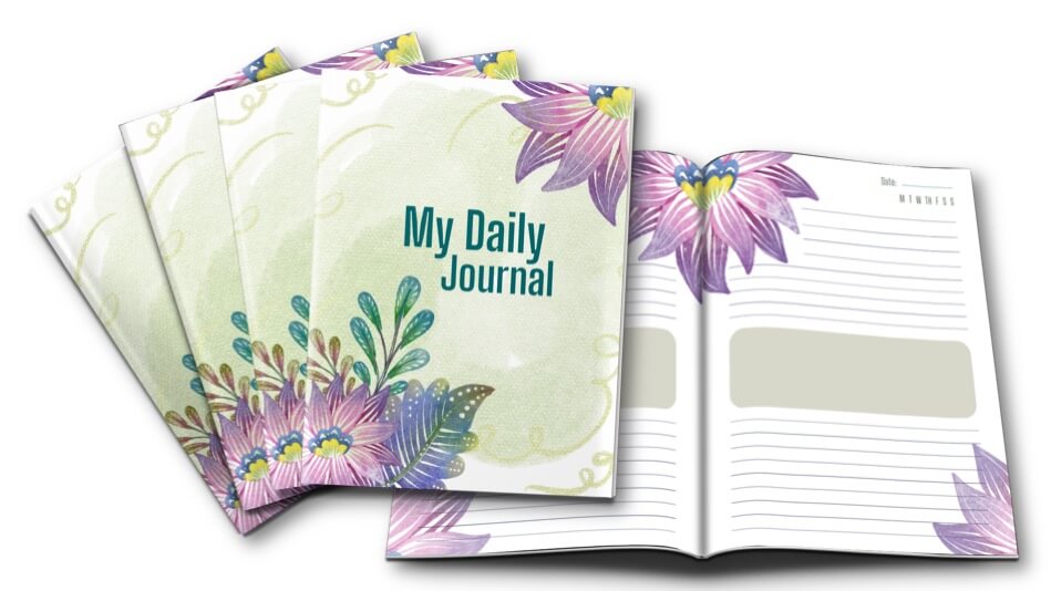 Watercolor Daily PLR Journal marketing image
