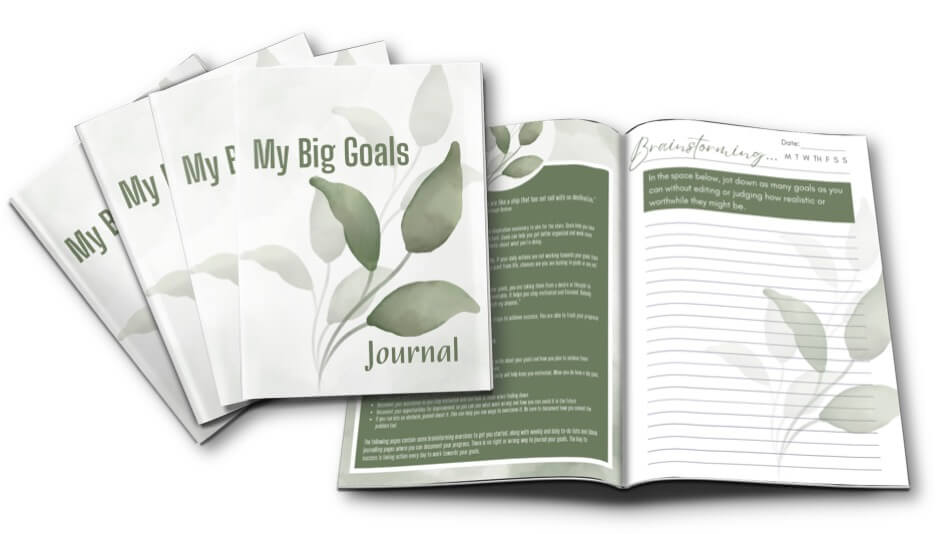Watercolor Goal Setting PLR Journal marketing image