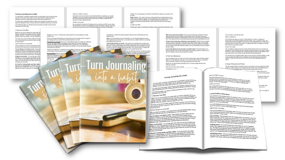 Journaling Habit PLR Journal short report - interior view - marketing image
