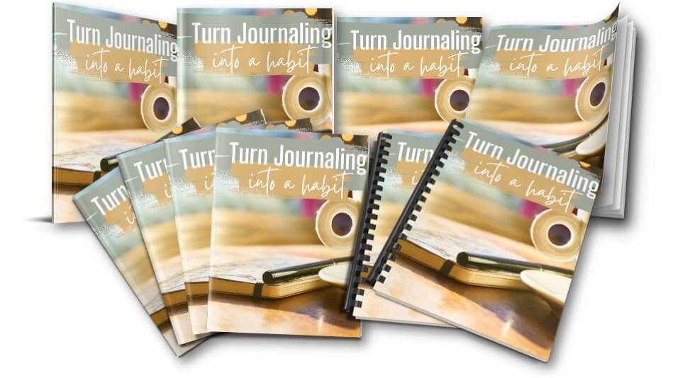 Journaling Habit PLR Journal short report - ecover designs v1 - marketing image