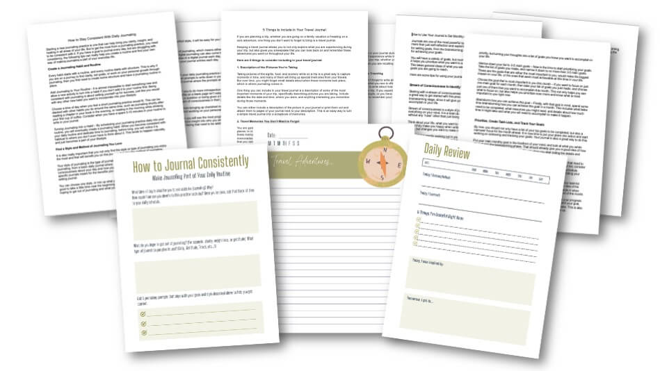 Free Journaling Articles and Printables Pack - marketing image