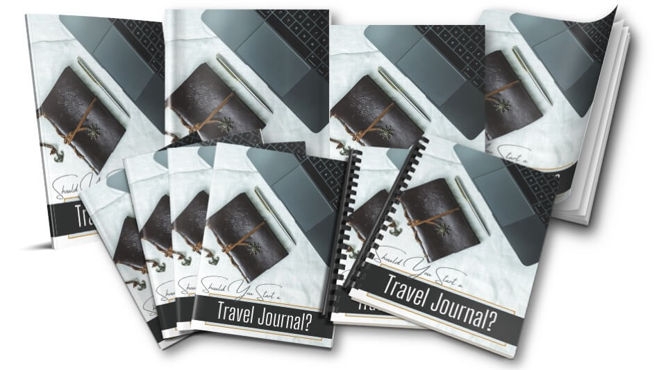 Travel Journal PLR Journal short report -  ecovers - marketing image