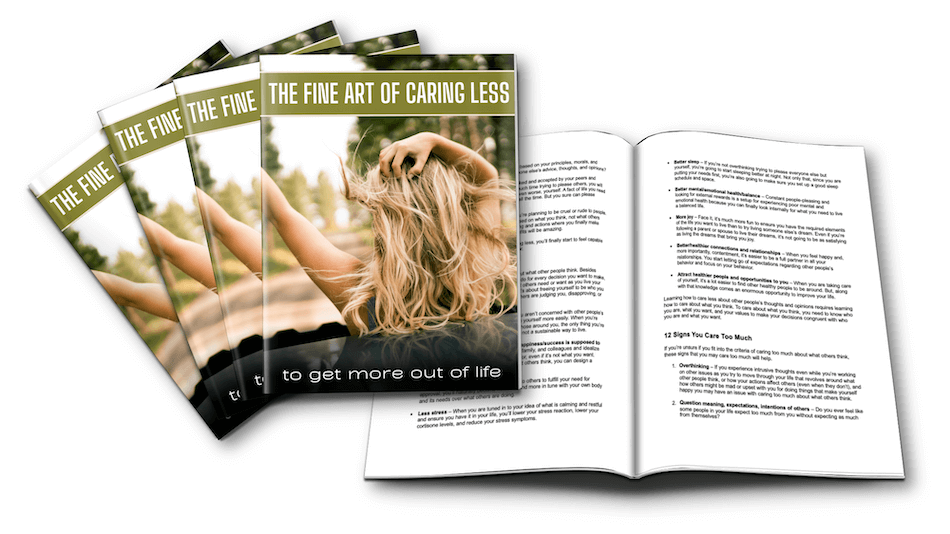 The Fine Art of Caring Less Report - interior marketing image with cover v1