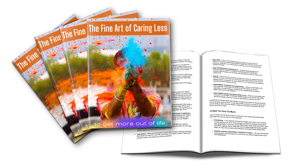 The Fine Art of Caring Less Report - interior marketing image with cover v2
