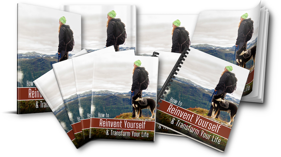 Reinvent Yourself and Transform Your Life report composite marketing image with eCovers v2