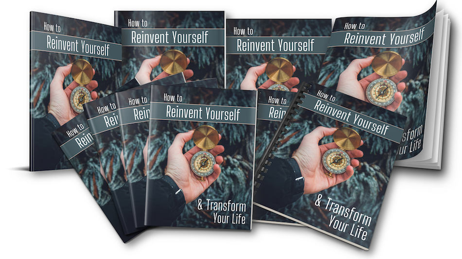 Reinvent Yourself and Transform Your Life report composite marketing image with eCovers v1