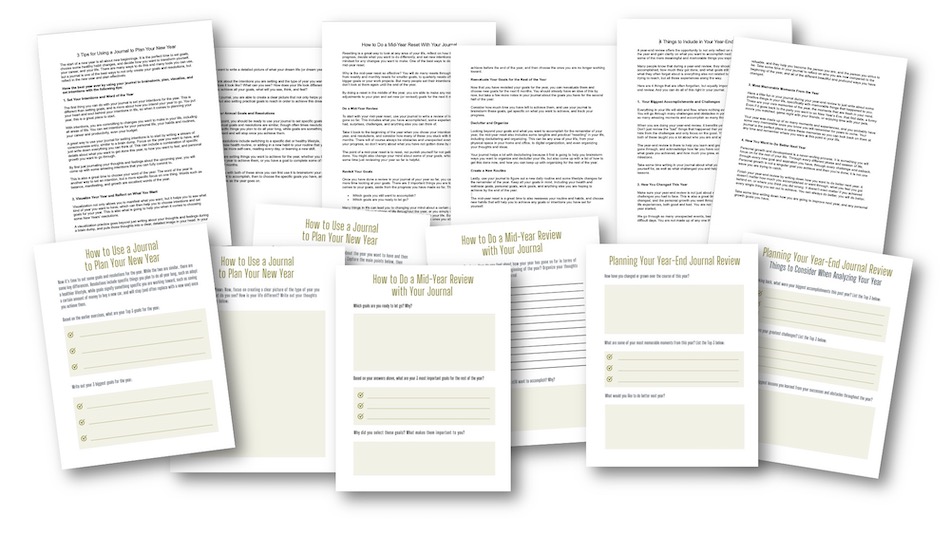 Year of Journaling free article and printable pack composite marketing image