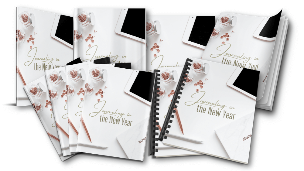 Journaling in the New Year PLR report eCover composite marketing image v2