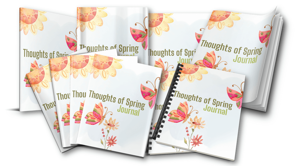 Year of Journaling PLR bundle Spring Journal eCovers composite marketing image