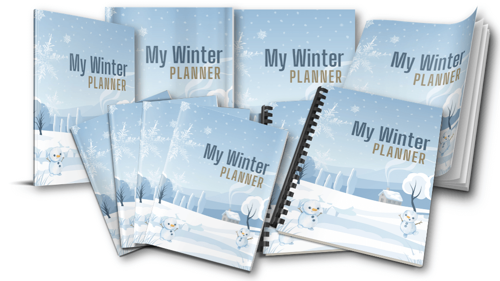 Year of Journaling PLR bundle Winter Planner eCover composite marketing image