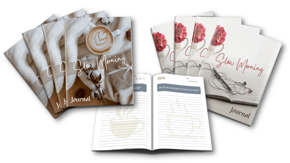 Morning Makeover Archive Bundle Slow Morning Journal inside view and both cover designs