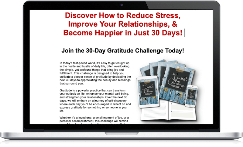 30-Day Gratitude Challenge Opt-In Page marketing image