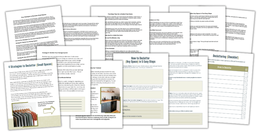 FREE PLR: Decluttering Articles & Printables Pack ...