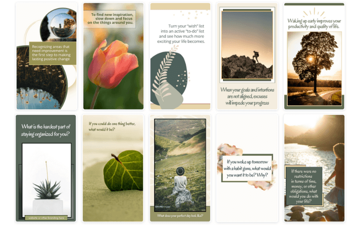 Free Personal Development Social Media Graphics with Canva Templates - marketing image