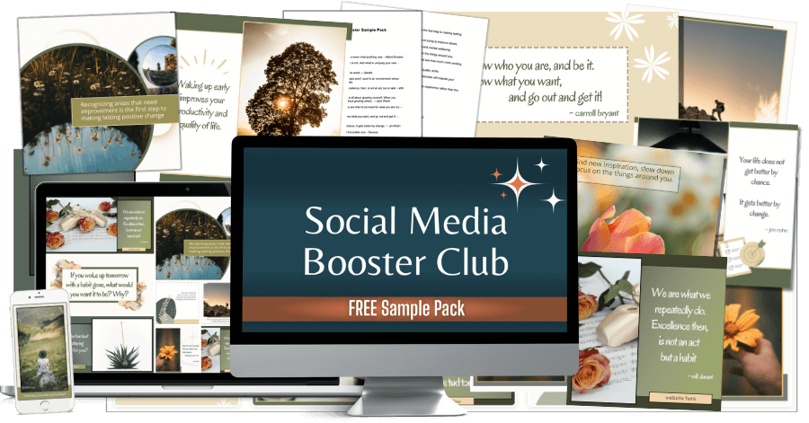 Free Sample - Social Media Booster Club - marketing mockup image