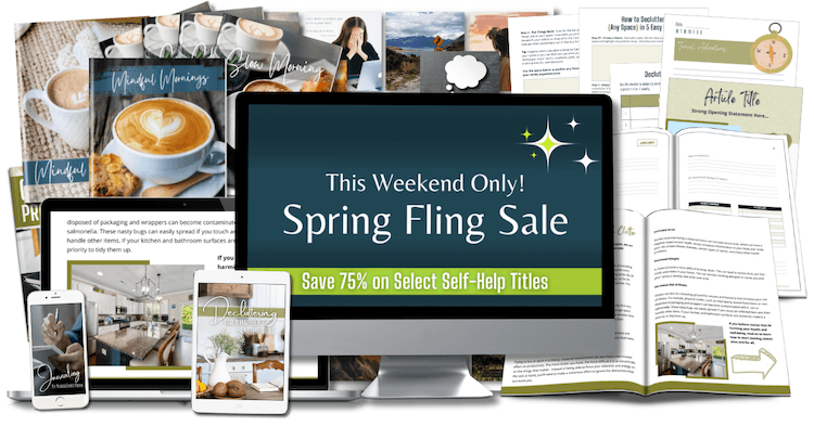 Spring Fling 75% Off Sale composite mockup image 