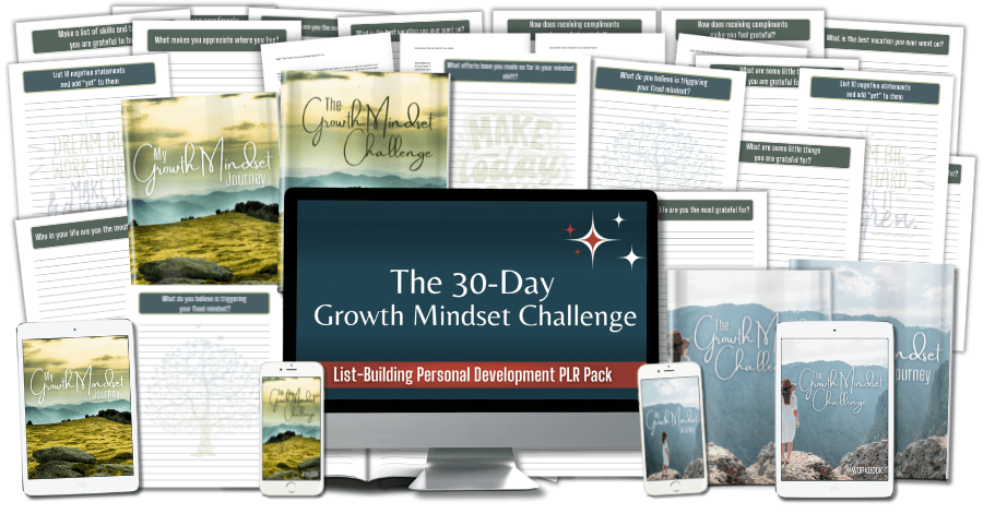 30-Day Growth Mindset Challenge marketing mockup image